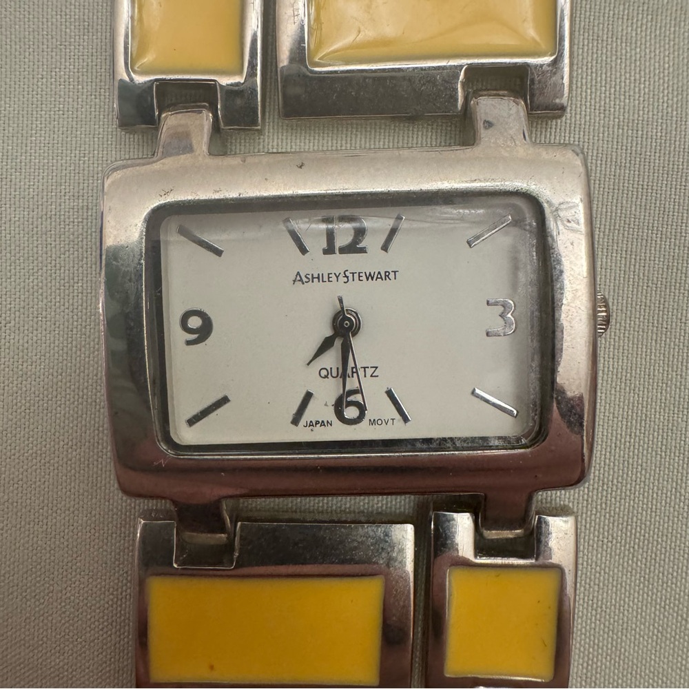 Ashley‎ Stewart Silver and Yellow Watch